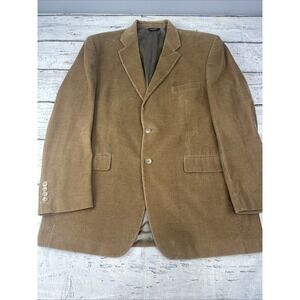 Chaps Ralph Lauren Mens 44L Blazer Tan Corduroy Sport Coat Jacket 2 Button VTG